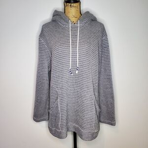 J Jill Fit French Terry Sherpa Hood Pull Over Size L
